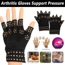 1-4 Copper Gloves Compression Medical Arthritis Pain Relief Hand Support Brace