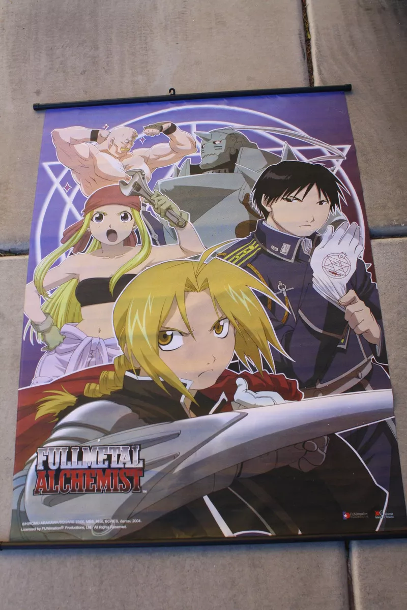 FullMetal Alchemist Brotherhood Anime Wall Banner RARE 32X43