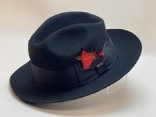 Scala Classico Hyde Park Fedora 100 wool size Large Black