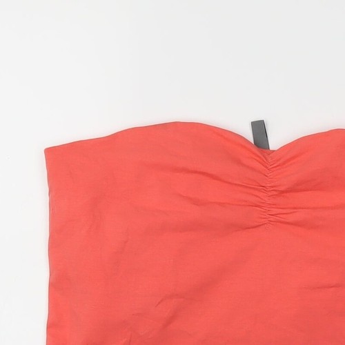 originals Womens Red 100% Cotton Basic T-Shirt Size 16 Off the Shoulder - Picture 5 of 12