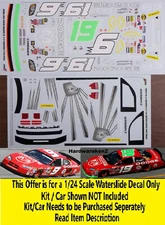 NASCAR DECAL # 9 / #19 DODGE DEALERS 2005 DODGE K. KAHNE J. MAYFIELD JWTBM 1/24
