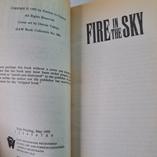 Fire In The Sky Jo Clayton Vintage P/B 1st Daw Numbered Trilogy Sci-Fi Fantasy - Picture 10 of 23