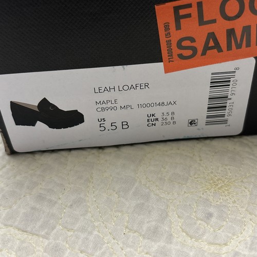 Mocassino Coach LEAH nuovo con scatola in pelle marrone acero (taglia 5,5B) CB990, suola a strappo donna - Foto 15 di 16