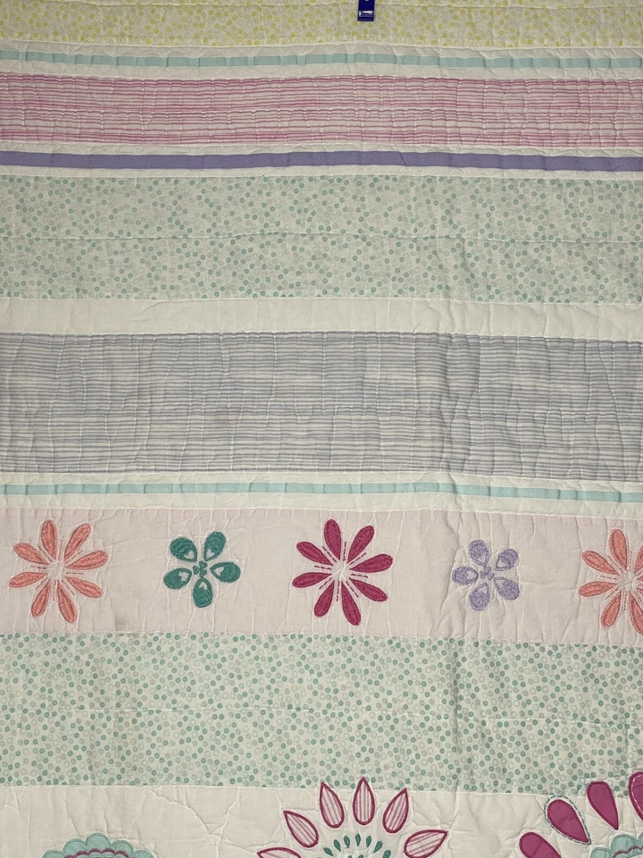 Pottery Barn Kids Maya Embroidered F/Q Queen Quilt & Standard Pillow Sham - Image 4 of 4