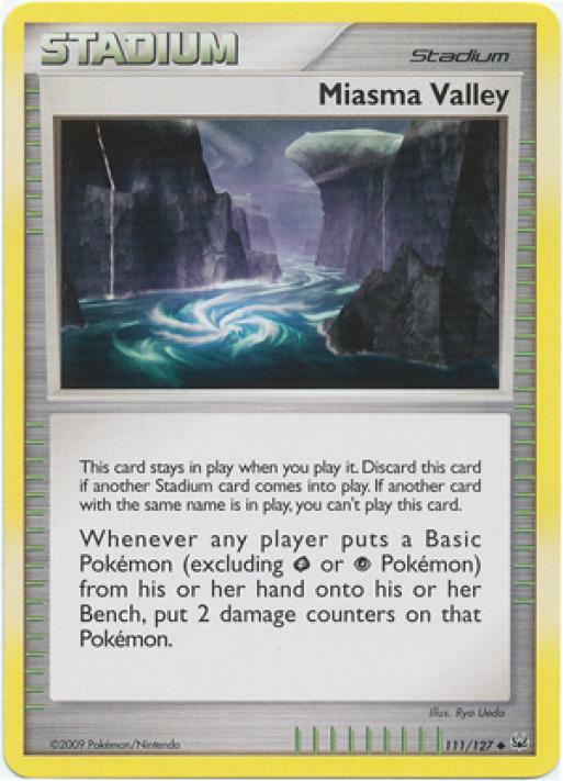 2x (pok-PL-111) Miasma Valley (U) Pokemon Platinum Base Set Card # 111