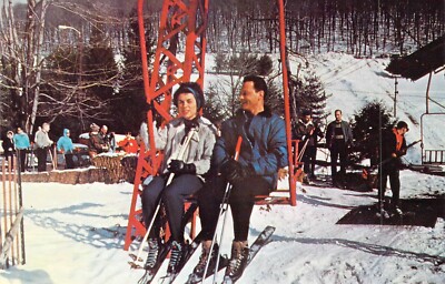 1965 PA Champion Seven Springs Mountain Resort Chair Lift Skiing