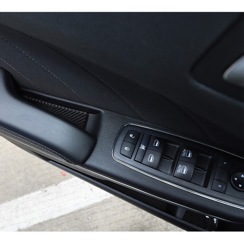 Carbon Fiber Interior Door Armrest Pad Decorative Trim for Dodge Charger 2015-22 - Foto 6 di 9