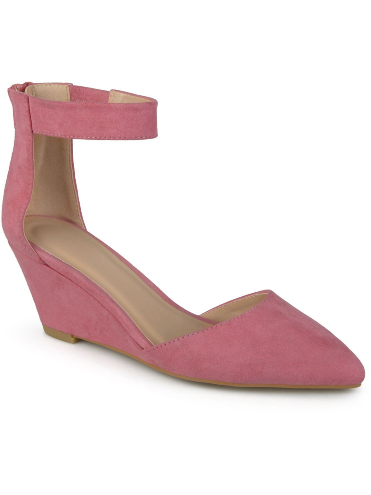 Женское розовое платье-лодочки на танкетке Kova с подкладкой из коллекции JOURNEE, застегивающееся на молнию, 9 М