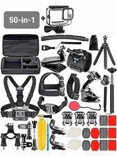 50-in-1 + Waterproof Case for Gopro Hero 13 12 11 10 Action Camera Accessory Kit