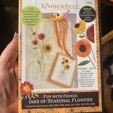 KimberBell Jars Of Seasonal Flowers Embroidery CD  KD545