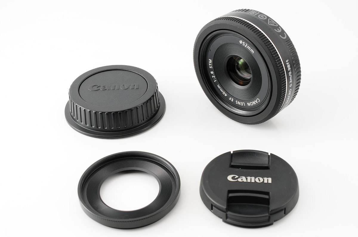 良品 CANON pancake EF 40mm f2.8 STMレンス Near MINT] Canon EF 40mm F2.8 STM Pancake Lens Black From