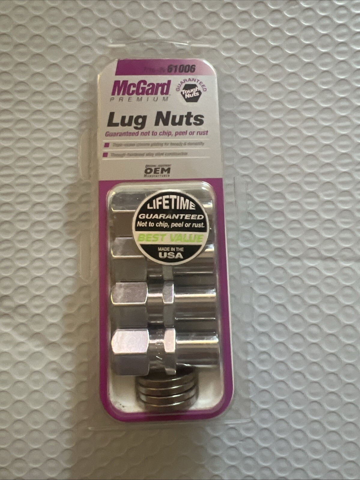 MCGARD 61006 Chrome Racing .746" Shank Style Lug Nut Set Of 4 (7/16 ...