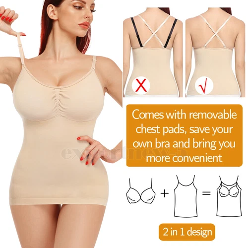 Lady Cami Tummy Firm Control Body Shaper Slimming Waist Shapewear Seamless Vest - Picture 9 of 41