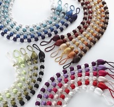 Modern Beaded Crystal Rope Curtain Tie back for Holding Back Voile Panels