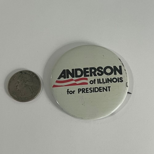 John Bayard Anderson Campaña Pinback Botón Presidente Político 1980 - Imagen 7 de 7