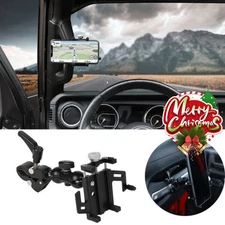A-Pillar Phone Holder Mount Bracket Anti-Shake for Jeep Wrangler JK JL JT 2007+