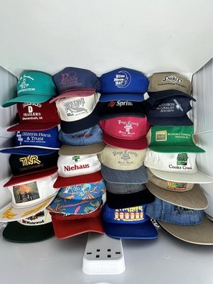 Lot Of 10 Vintage Hats SnapBack Samples From 1990s New Unworn