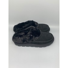 Koolaburra by UGG W Tizzey Black Suede Slippers 1145930 Women's Sz 10