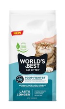 WORLD'S BEST CAT LITTER Poop Fighter Maximum Odor Defense 15-Pounds - Natural...