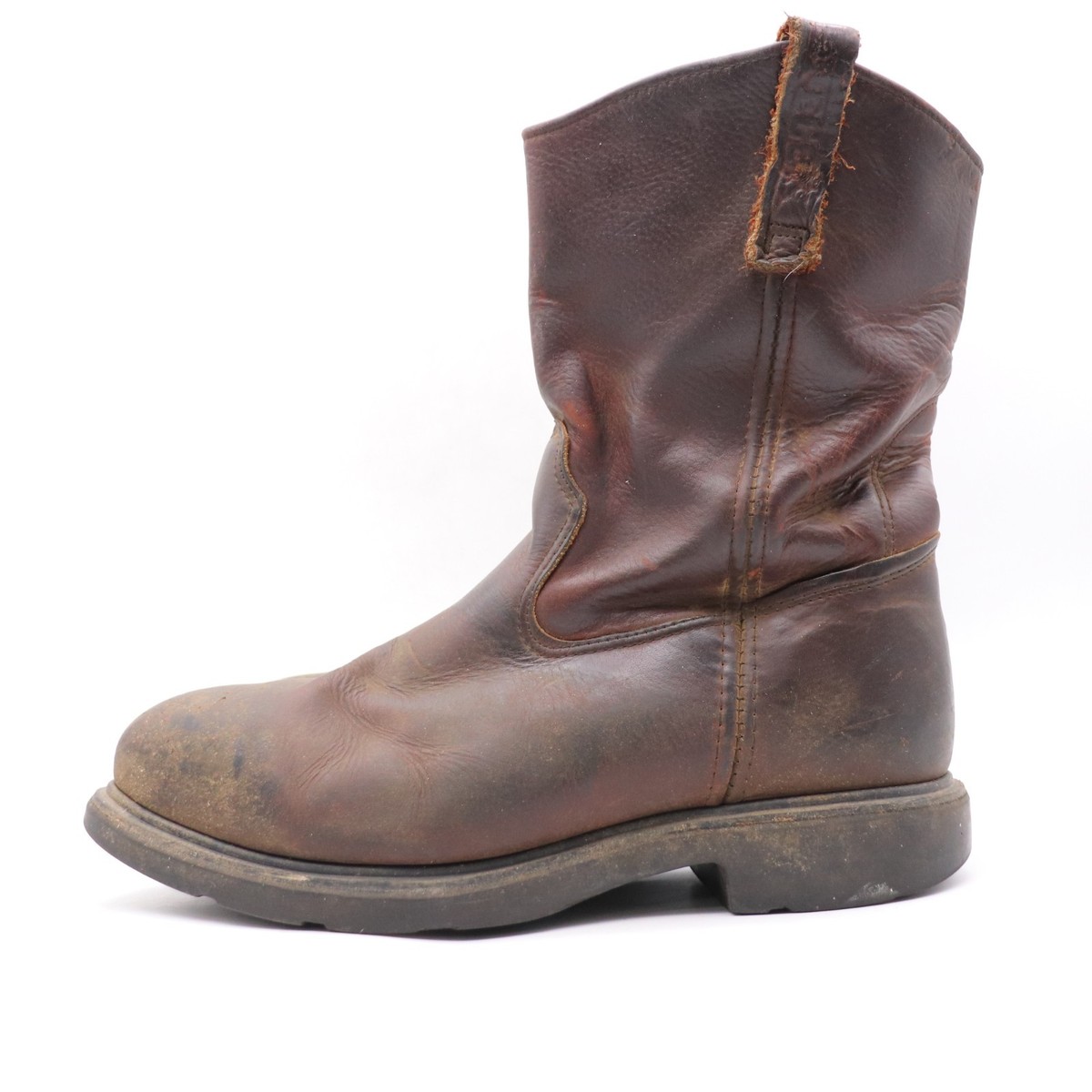 Men 10 D Red Wing 4470 Pecos Steel Toe Leather Work Boots Pull On SuperSole USA Men main image 3