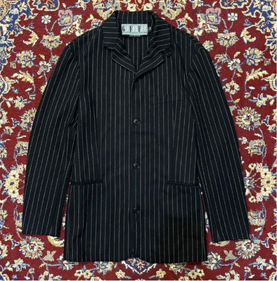 80s Gianfranco Ferre Vintage Wool Stripe Blazer Italy 46 Rare