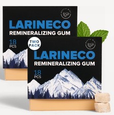 Larineco Remineralizing Gum with Nano 18 Count Pack of 2 , Green