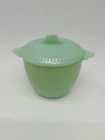Vintage 1950s Fire King Jadeite Green Glass Jane Ray Sugar Bowl  Anchor Hocking