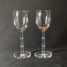 SCHOTT ZWIESEL BAMBOO CORDIAL GLASSES, Cut Lead Crystal, 5 1/2", 3 Oz, 2PC