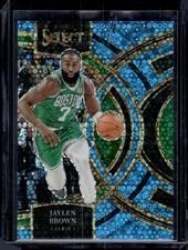 2023-24 Panini Select #179 Jaylen Brown Light Blue Disco Prizms #/99