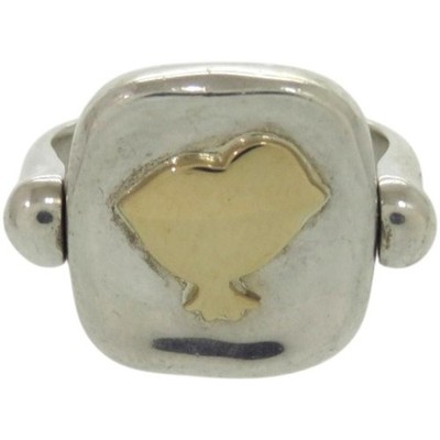 DoDo by Pomellato Chick Ring Silver 18k Yellow Gold Stringimi size JP 11-12
