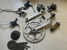 Vintage Road Bike Group Set Shimano Exage 400EX, Sugino Crank, Dia Compe Blaze