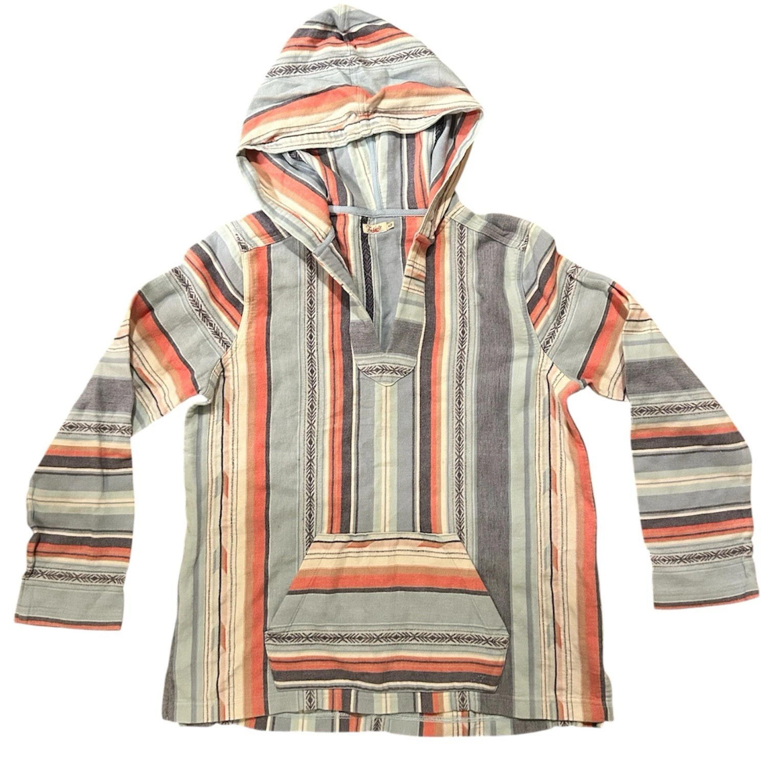 Faherty Women's Baja Poncho Hoodie Beach Sierra Paradise Organic Cotton Medium