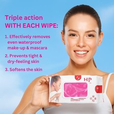 Unscented Waterproof Makeup Wipes for Sensitive Skin, Multipurpose 1pk 80 Count