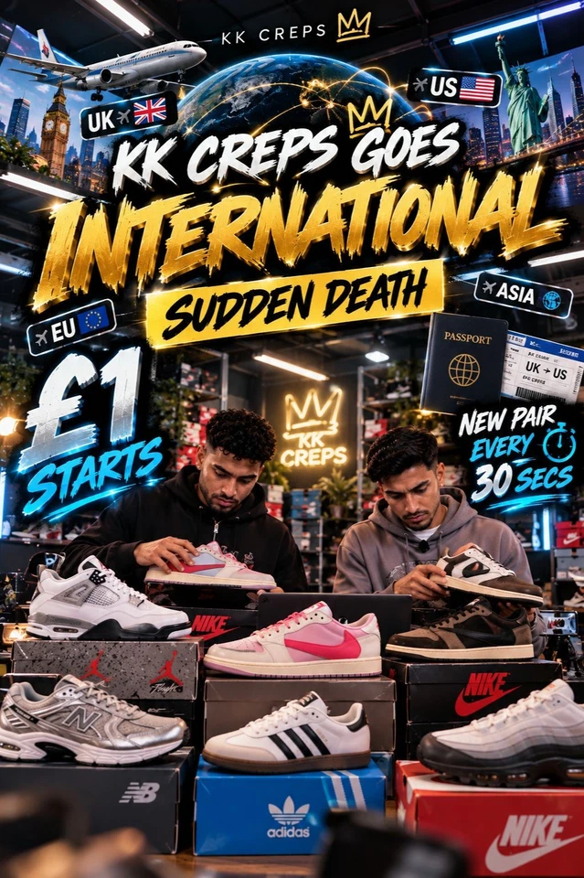 🔥 KK CREPS GOES INTERNATIONL | NON-STOP £1 STARTS •