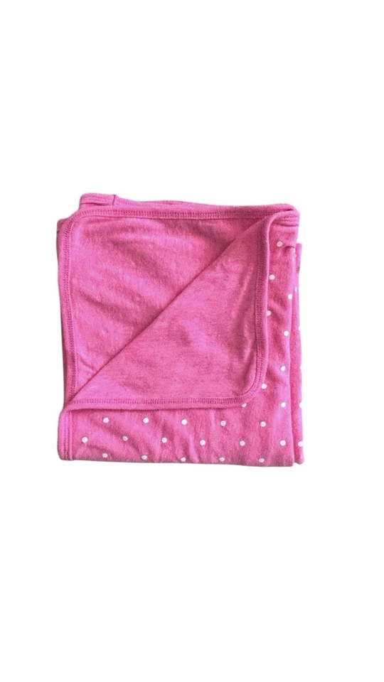 Carters 粉色圆点蝴蝶接收襁褓婴儿毯女孩新品 — 第 2/4 张图片