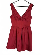 NEW Francesca's Mini Dress Medium Red Tomato Satin Sleeveless Special Occasion