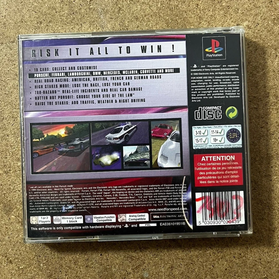 The Need for Speed: Road Challenge *FREE Next Day Post from Sydney* PS1 Game - Image 2 of 4