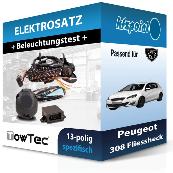für Peugeot 308 Fliessheck 07- Towtec E-Satz 13Polig Fahrzeugspezifisch NEU-image