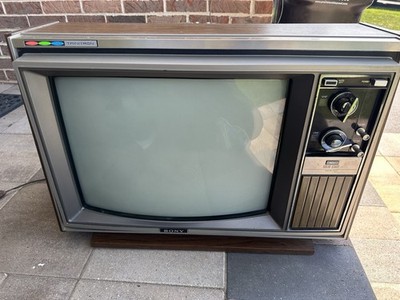 VINTAGE 1970'S SONY TRINITRON COLOR TV RECEIVER KV-1920D W/ MANUAL RETRO GAMING