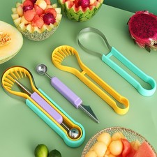 Suuker 4-in-1 Wassermelonen Schneider Set Edelstahl Melonenausstecher Entkerner