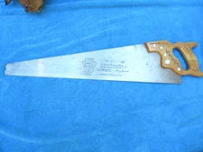 Vintage Disston 26" D-23 - 12 Point Hand Saw 