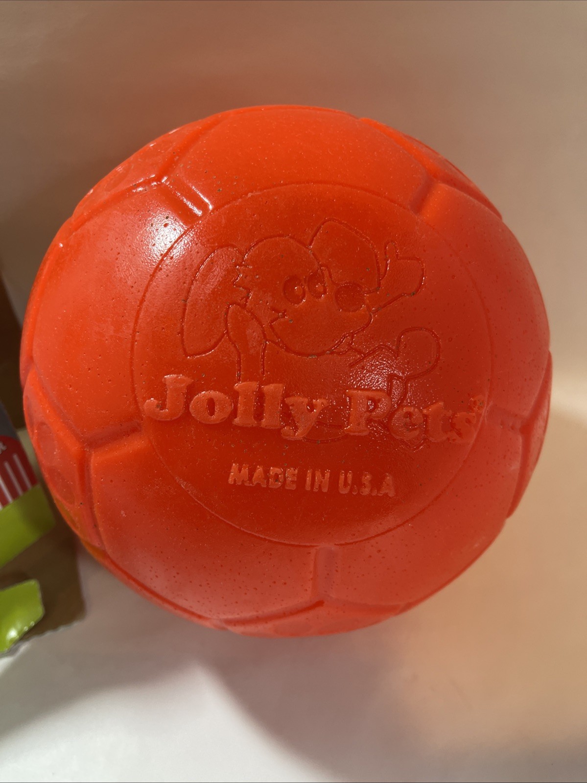 Jolly Pets Soccer Ball Dog Toy - Large 8" Orange - Tuff Floa