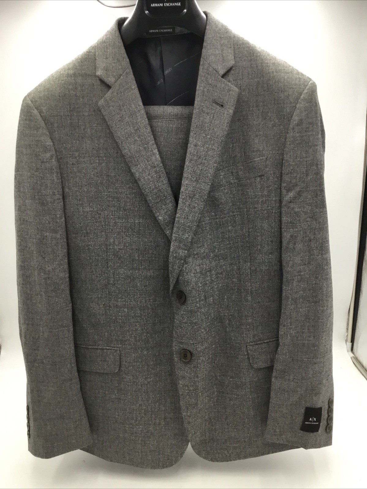 695 Armani Exchange Men s Wool Suit With Pant Grey Size US 42S UK 52 64390₽