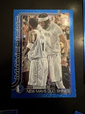 2025-26 Topps NBA Basketball Mavs Duo Davis Kyrie Blue Sand Glitter Must Have!