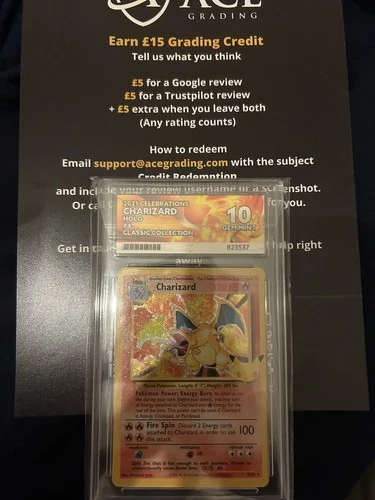 Charizard Celebrations 4/102 Perfect Subgrades Ace Graded 10