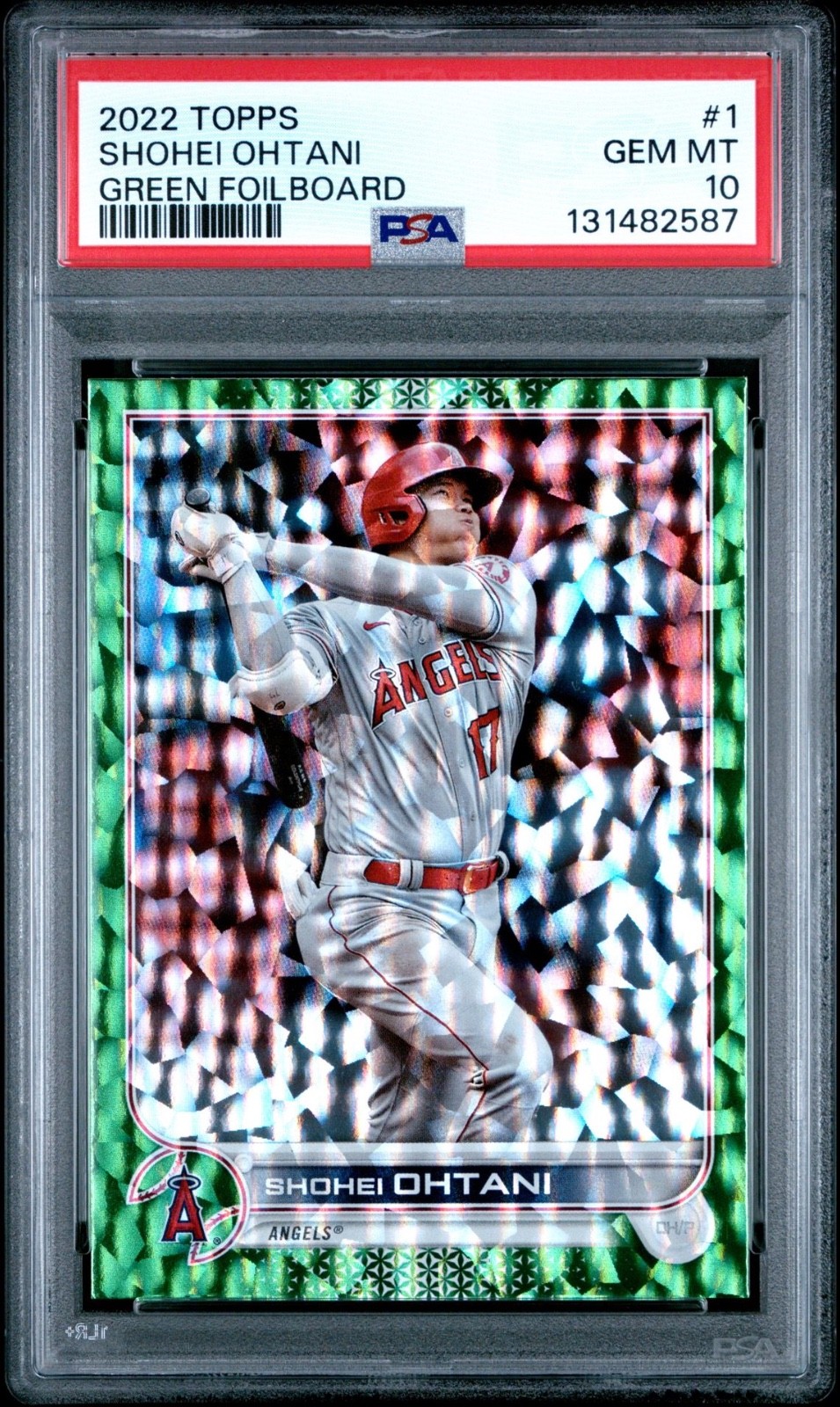 2022 Topps Green Foilboard Shohei Ohtani 1 PSA GEM MINT 10/499