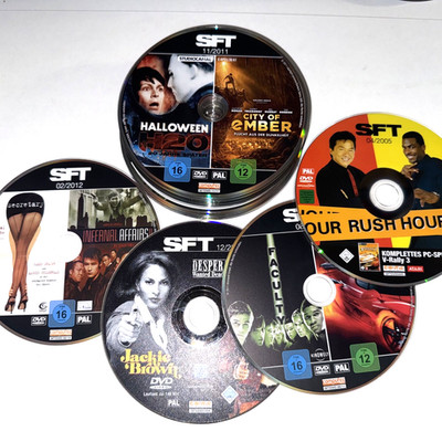 DVD Sammlung 20 Filme Jackie Brown Secretary Faculty Rush Hour - nur Discs!