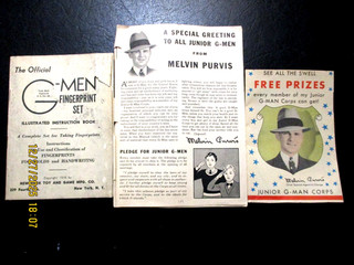 Vintage lot 3 Melvin Purvis G man Corps Prize Booklets Rare Post Toasties Cereal