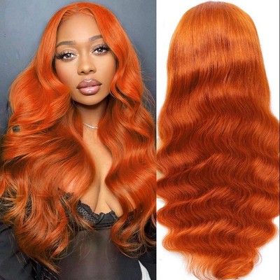 Shciyair Ginger 13x4 Lace Front Human Hair Wig Pre Plucked 200% Density