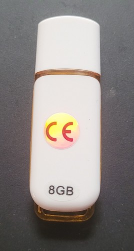 Weiß & Gelb USB 2.0 Flash Drive Speicherstick Thumb 8 GB mit Kappe - Bild 3 von 3